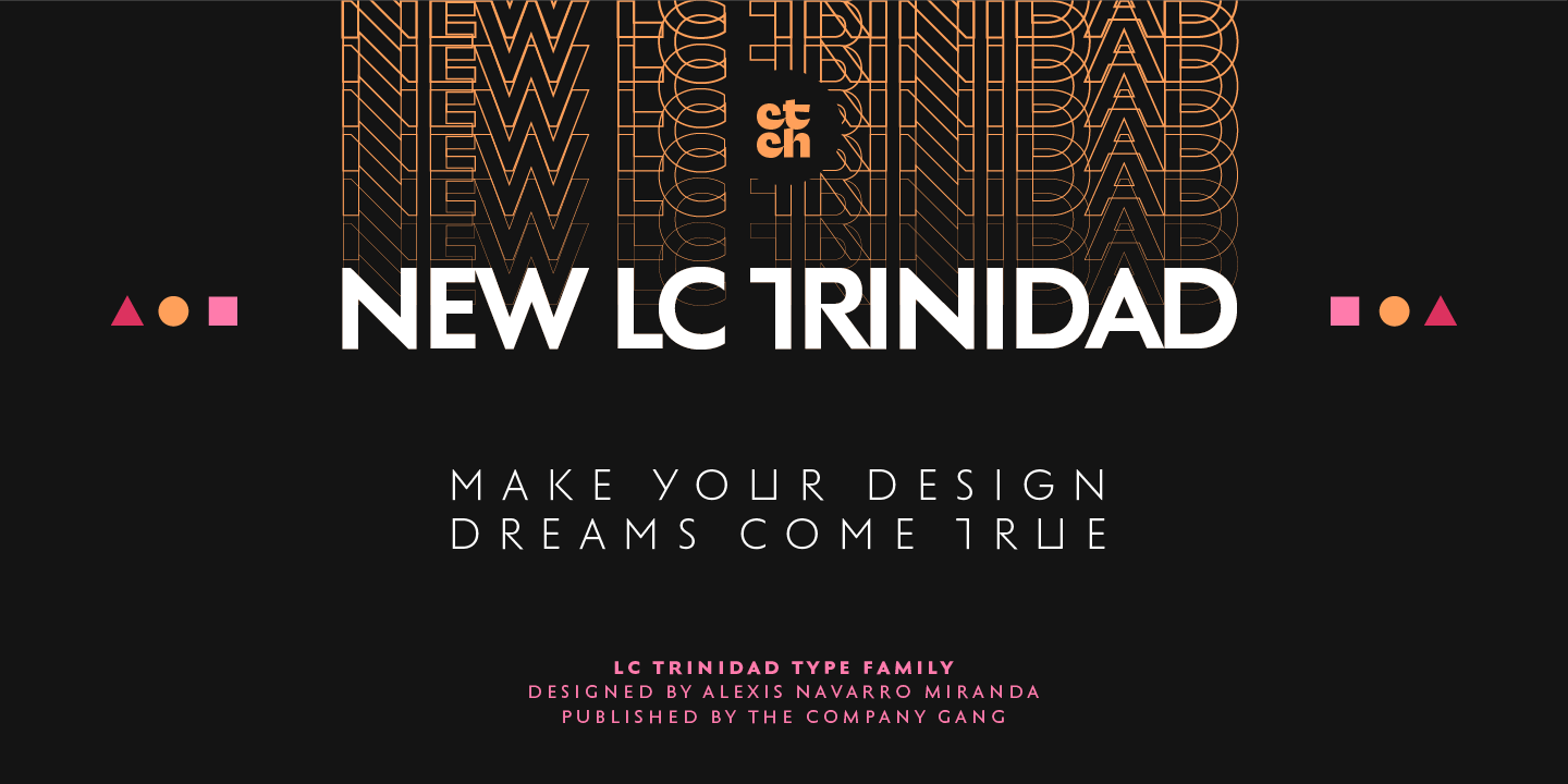 Пример шрифта LC Trinidad Thin